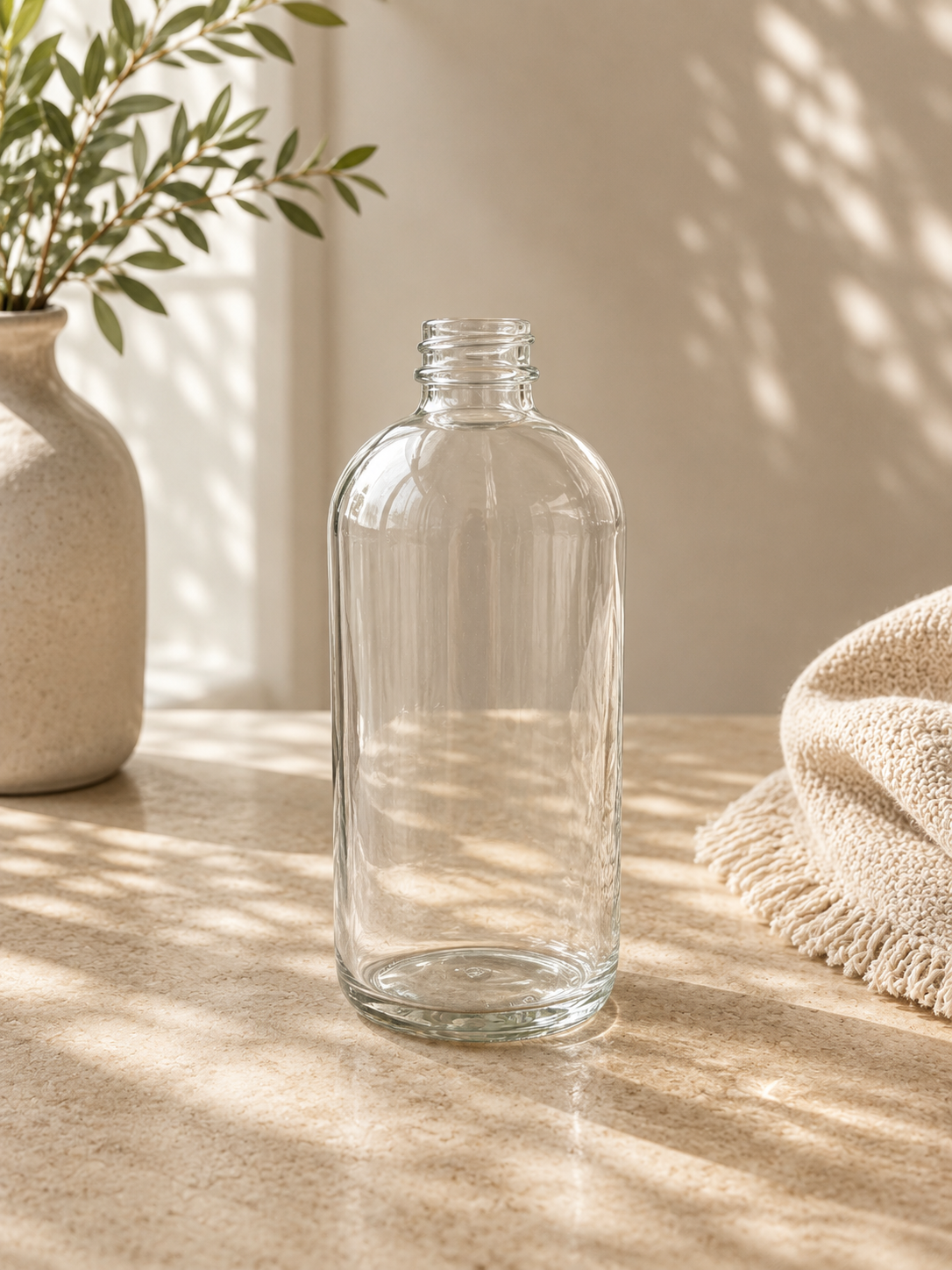 Clear Glass Bottle